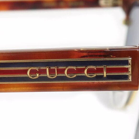 Auth GUCCI Sunglasses Brown/Gold Plastic/Metal - Picture 7 of 15